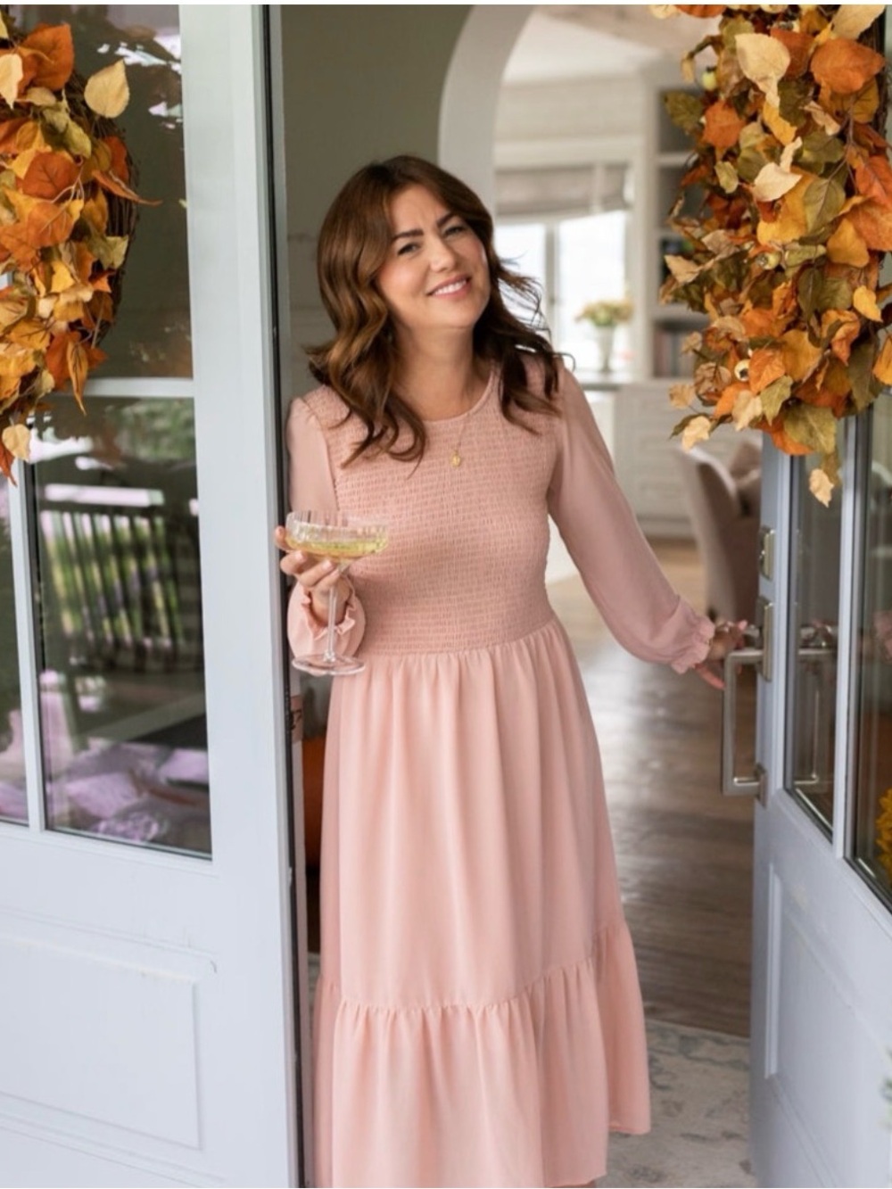 Jillian Harris Grace midi dress x Mad About Style Misty Rose MEDIUM NWT - Picture 6 of 14